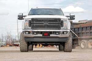 Ford F-350 Super Duty Mesh Grille - Rough Country - Rough Country - Black - '17-'19 Ford F-350 Super Duty Mesh Grille - Rough Country - Rough Country - Black - '17-'19